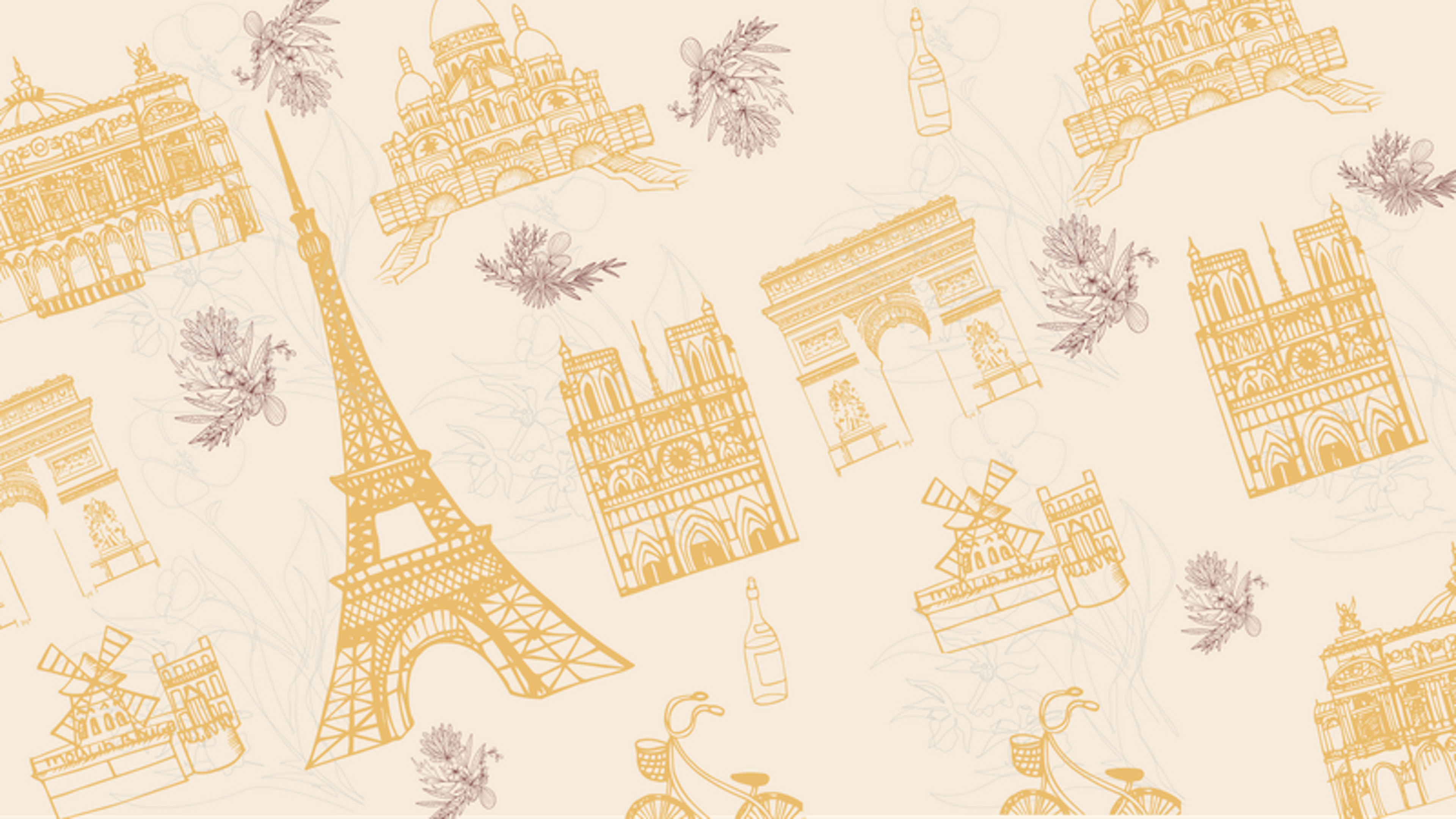 Parisian wallpaper - pack of 3
